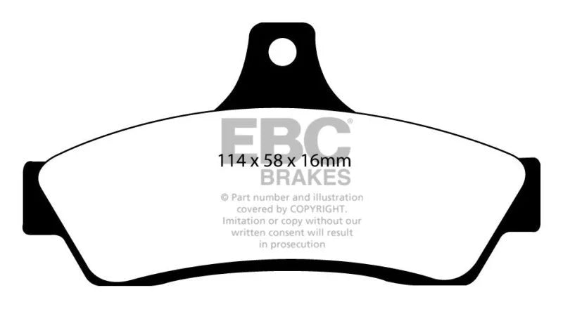 EBC 03-04 Pontiac GTO 5.7 (Solid Rear Rotors) Yellowstuff Rear Brake Pads - Main Product View
