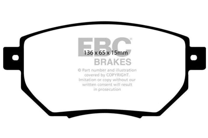 EBC 03-05 Infiniti FX35 3.5 Yellowstuff Front Brake Pads - Main Product View