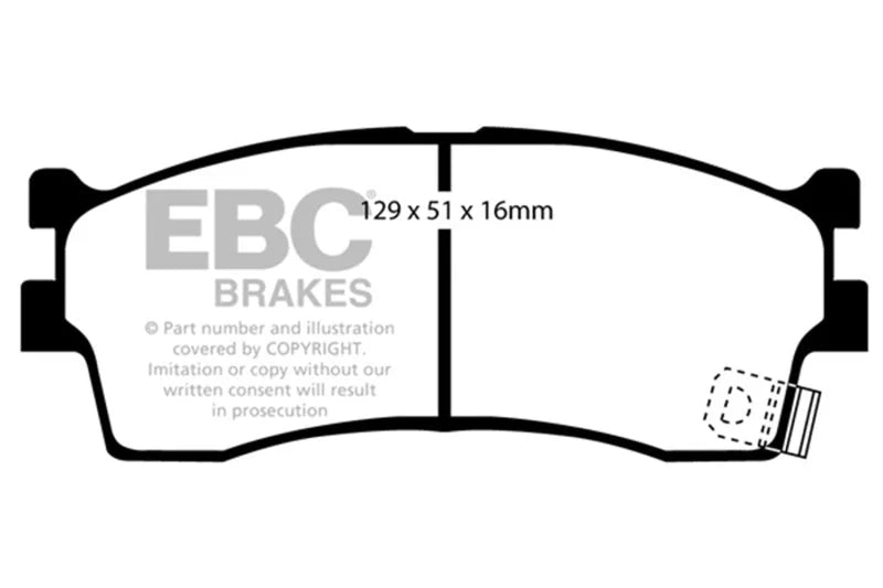 EBC 03-05 Kia Rio Cinco 1.6 Ultimax2 Front Brake Pads - Main Product View