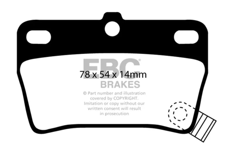 EBC 03-05 Toyota RAV 4 2.4 Greenstuff Rear Brake Pads - Main Product View