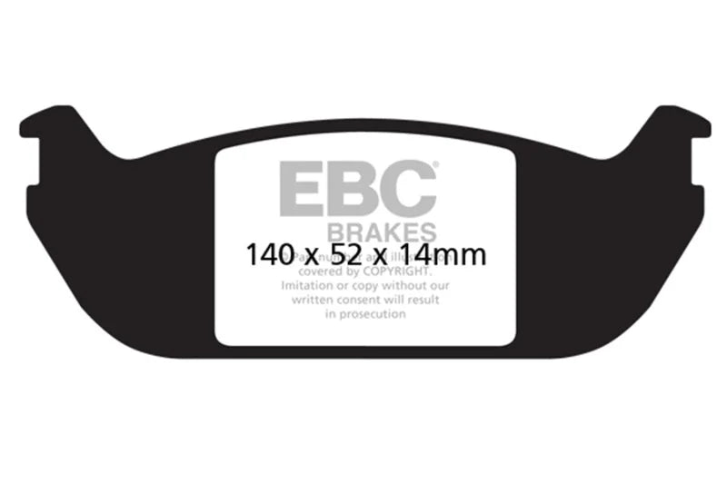 EBC 03-06 Lincoln Aviator 4.6 Yellowstuff Rear Brake Pads - Main Product View