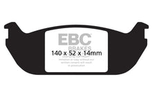 Load image into Gallery viewer, EBC 03-06 Lincoln Aviator 4.6 Yellowstuff Rear Brake Pads - Main Product View