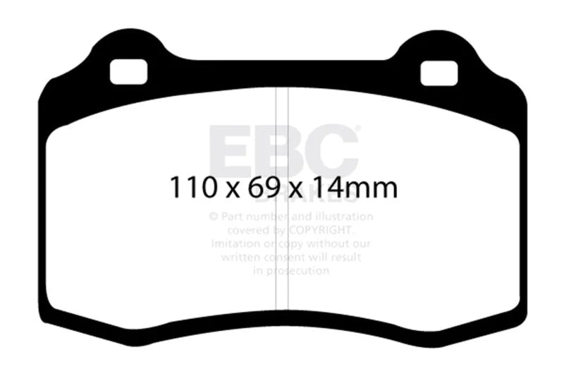 EBC 03-07 Volvo S60 2.5 Turbo R Greenstuff Rear Brake Pads - Main Product View