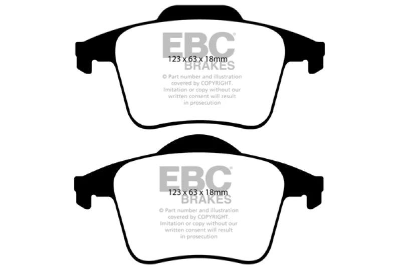 EBC 03-07 Volvo XC90 2.5 Turbo Yellowstuff Rear Brake Pads - Main Product View