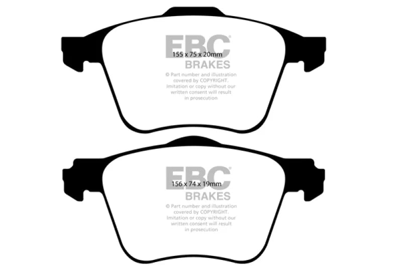EBC 03-09 Volvo XC90 2.9 Twin Turbo Redstuff Front Brake Pads - Main Product View