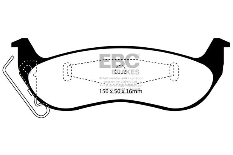 EBC 03+ Ford Crown Victoria 4.6 Greenstuff Rear Brake Pads - Main Product View