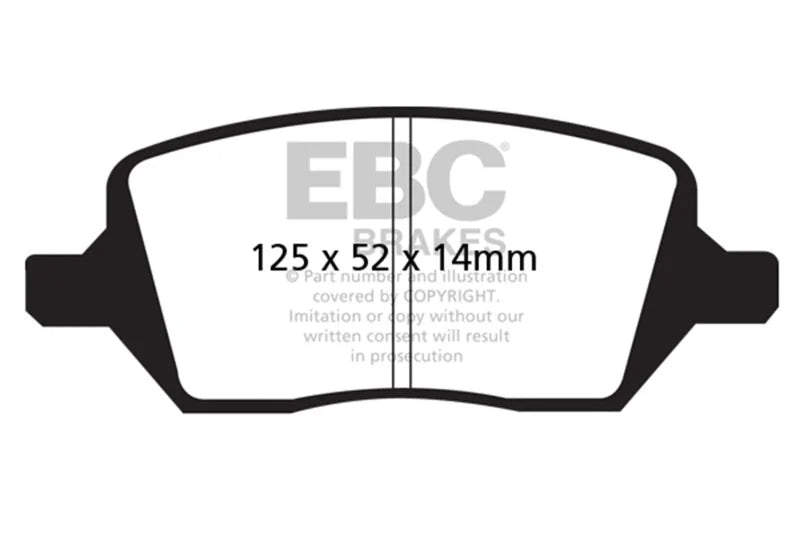 EBC 04-05 Buick Terraza 3.5 FWD Greenstuff Rear Brake Pads - Main Product View