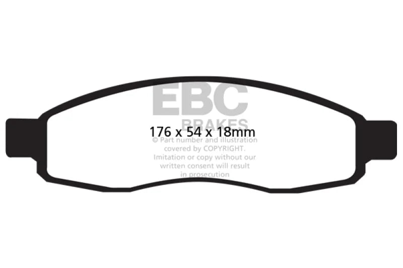 EBC 04-05 Infiniti QX56 5.6 Greenstuff Front Brake Pads - Main Product View
