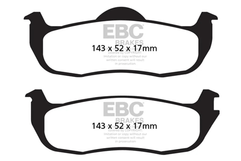 EBC 04-05 Infiniti QX56 5.6 Yellowstuff Rear Brake Pads - Main Product View