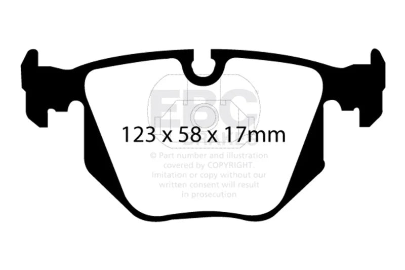 EBC 04-06 BMW X3 2.5 (E83) Greenstuff Rear Brake Pads - Main Product View