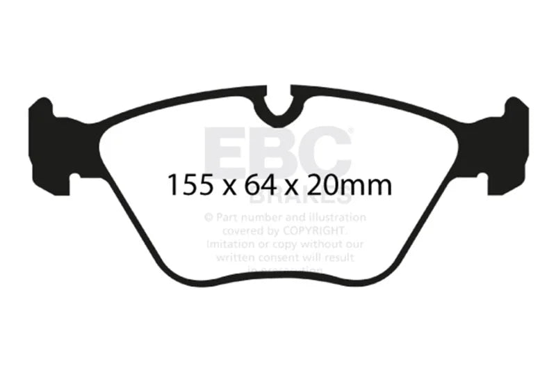 EBC 04-06 BMW X3 2.5 (E83) Ultimax2 Front Brake Pads - Main Product View