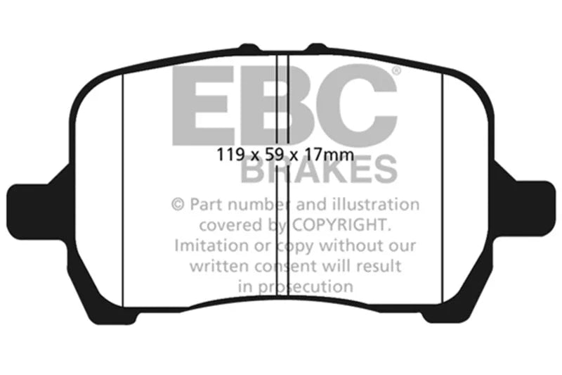 EBC 04-06 Chevrolet Cobalt 2.0 Supercharged Greenstuff Front Brake Pads - Main Product View