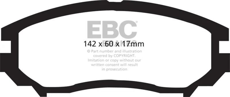 EBC 04-06 Hyundai Tiburon 2.7 6 speed Yellowstuff Front Brake Pads - Main Product View