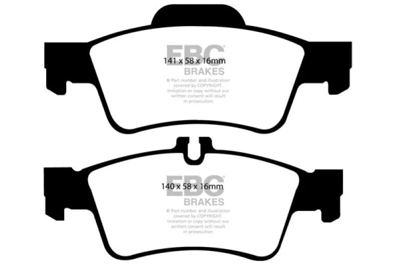 EBC 04-06 Mercedes-Benz CL500 5.0 Yellowstuff Rear Brake Pads - Main Product View