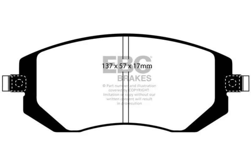 EBC 04-06 Saab 9-2X 2.0 Turbo Greenstuff Front Brake Pads - Main Product View