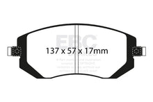 Load image into Gallery viewer, EBC 04-06 Saab 9-2X 2.0 Turbo Redstuff Front Brake Pads - Side View