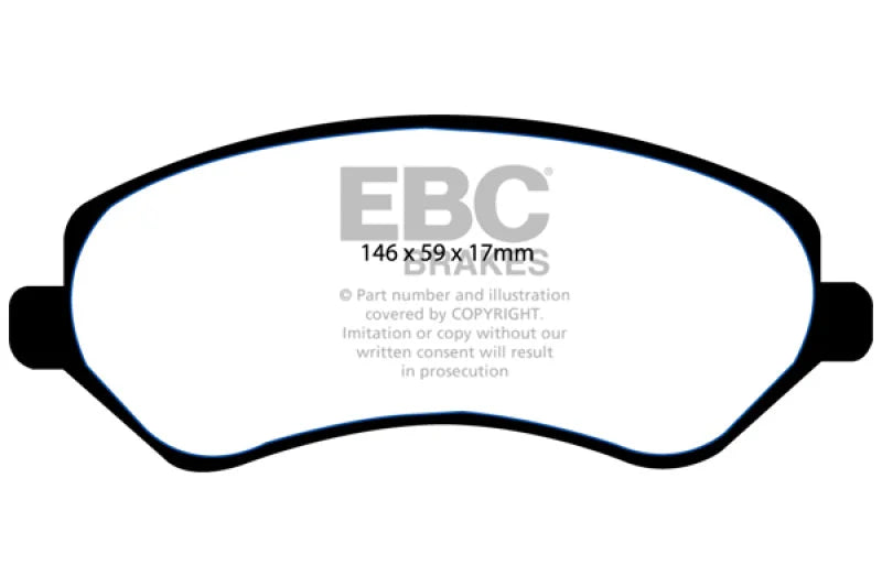 EBC 04-07 Chrysler Town & Country 3.3 Rear Drums Greenstuff Front Brake Pads - Main Product View