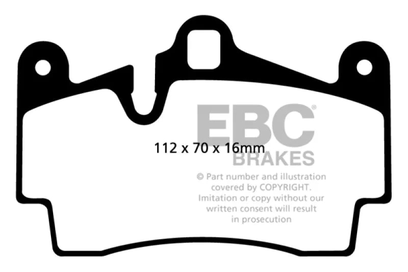 EBC 04-07 Porsche Cayenne 3.2 Redstuff Rear Brake Pads - Main Product View