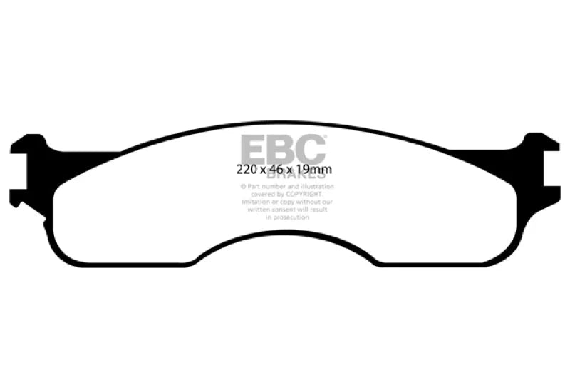 EBC 04 Dodge Ram SRT-10 8.3 Greenstuff Front Brake Pads - Main Product View