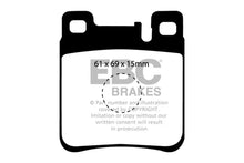 Load image into Gallery viewer, EBC 05-06 Chrysler Crossfire 3.2 SRT6 Greenstuff Rear Brake Pads - Main Product View