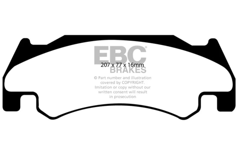EBC 05-06 Dodge Ram SRT-10 8.3 Greenstuff Front Brake Pads - Main Product View