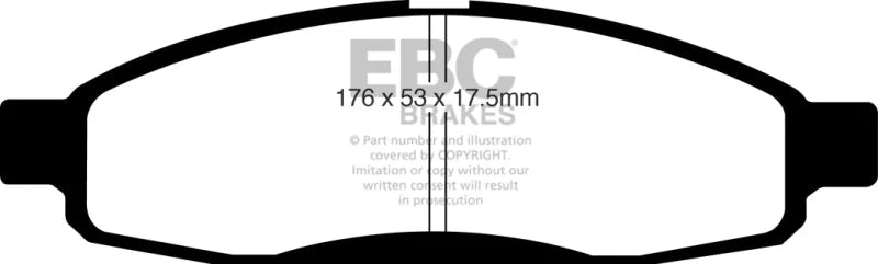 EBC 05-06 Infiniti QX56 5.6 (Bosch) Extra Duty Front Brake Pads - Main Product View