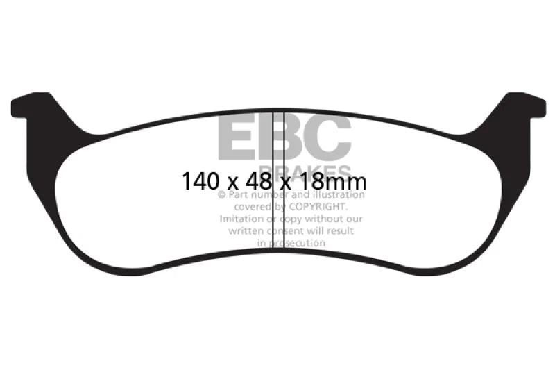 EBC 05-07 Chrysler Pacifica 3.5 Greenstuff Rear Brake Pads - Main Product View