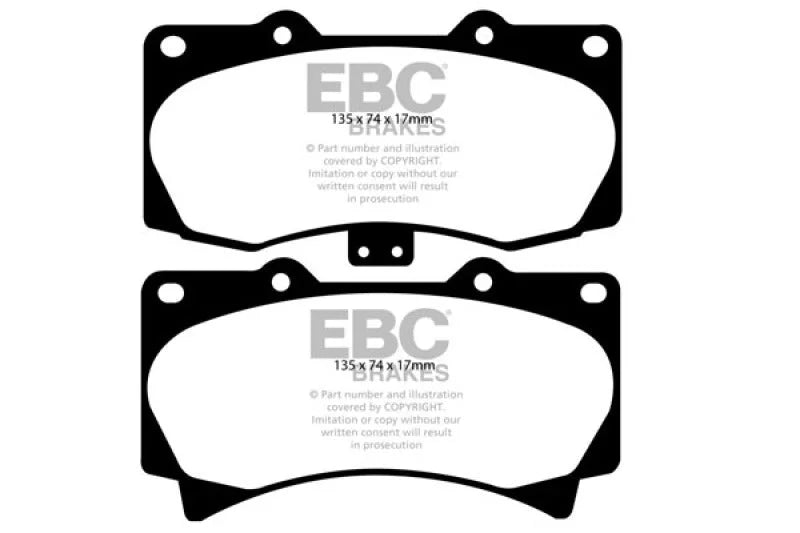 EBC 05-07 Hummer H3 3.5 Yellowstuff Front Brake Pads - Main Product View