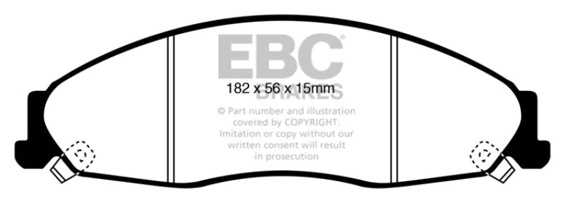 EBC 05-08 Pontiac Grand Prix 5.3 Redstuff Front Brake Pads - Main Product View