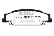 Load image into Gallery viewer, EBC 05-08 Pontiac Grand Prix 5.3 Redstuff Rear Brake Pads - Side View