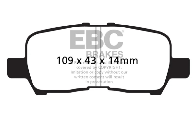 EBC 05-09 Buick Allure (Canada) 3.6 Redstuff Rear Brake Pads - Main Product View