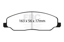 Load image into Gallery viewer, EBC 05-10 Ford Mustang 4.0 Redstuff Front Brake Pads - Side View