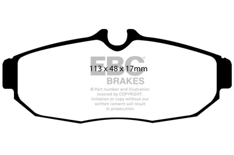 EBC 05-10 Ford Mustang 4.0 Redstuff Rear Brake Pads - Main Product View
