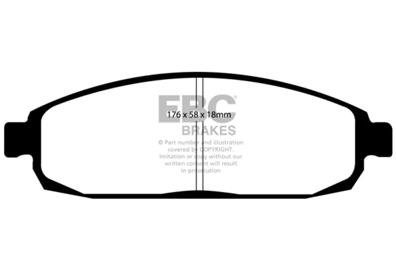 EBC 05-10 Jeep Commander 3.7 Greenstuff Front Brake Pads - Main Product View