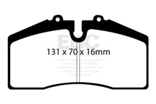 Load image into Gallery viewer, EBC 05+ Ford Saleen Mustang Brembo front calipers Redstuff Front Brake Pads - Side View
