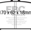Load image into Gallery viewer, EBC 06-07 Infiniti QX56 5.6 (Akebono) Ultimax2 Front Brake Pads - Side View