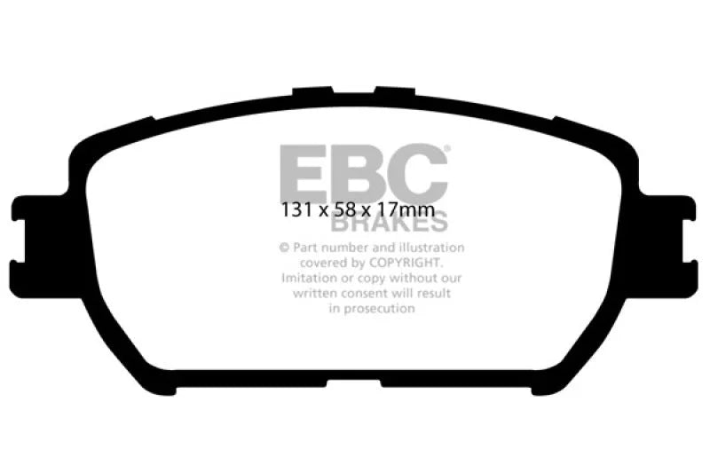 EBC 06-07 Lexus GS300 3.0 Redstuff Front Brake Pads - Main Product View