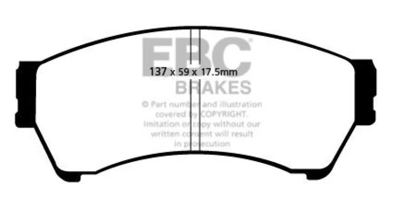 EBC 06-07 Mazda 6 2.3 Yellowstuff Front Brake Pads - Main Product View