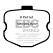 Load image into Gallery viewer, EBC 06-08 Chevrolet Corvette (C6) 7.0 (Z06) Bluestuff Rear Brake Pads - Main Product View