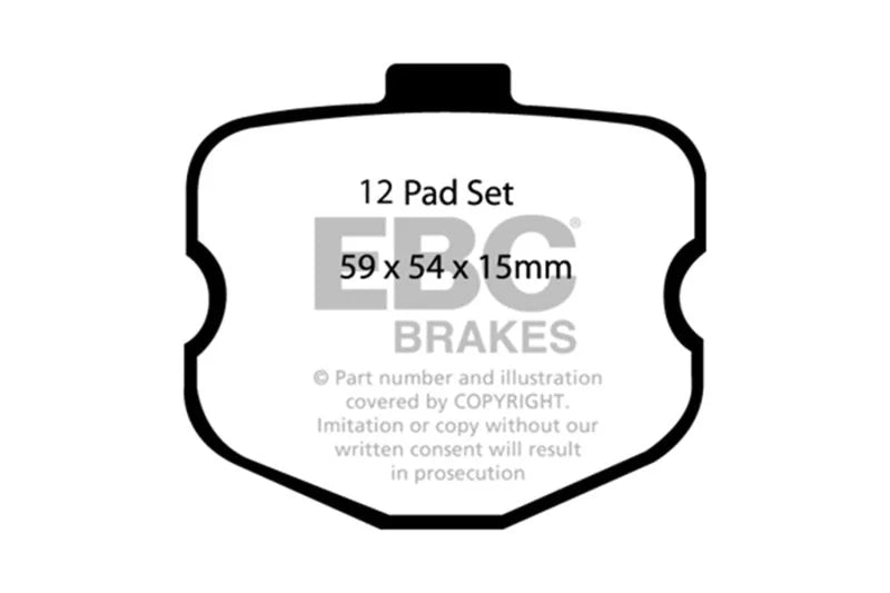EBC 06-08 Chevrolet Corvette (C6) 7.0 (Z06) Redstuff Front Brake Pads - Main Product View
