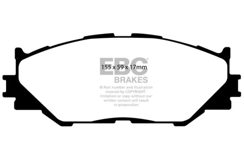EBC 06-08 Lexus IS250 2.5 Greenstuff Front Brake Pads - Main Product View
