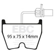 Load image into Gallery viewer, EBC 06-09 Audi RS4 4.2 (Cast Iron Rotors) Redstuff Front Brake Pads - Side View