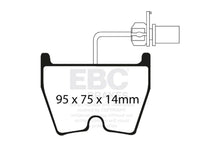 Load image into Gallery viewer, EBC 06-09 Audi RS4 4.2 (Cast Iron Rotors) Redstuff Front Brake Pads - Side View
