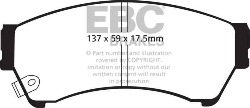 EBC 06-09 Ford Fusion 2.3 Redstuff Front Brake Pads - Main Product View