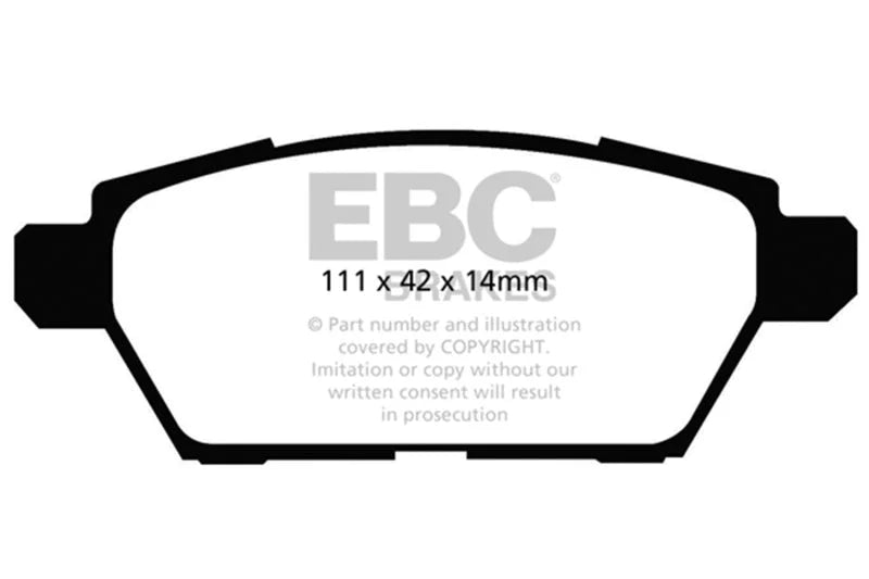 EBC 06-09 Ford Fusion 2.3 Ultimax2 Rear Brake Pads - Main Product View