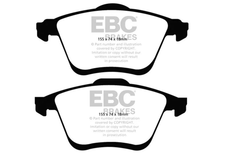EBC 06-09 Mazda 6 2.3 Turbo (Mazdaspeed) Redstuff Front Brake Pads - Main Product View