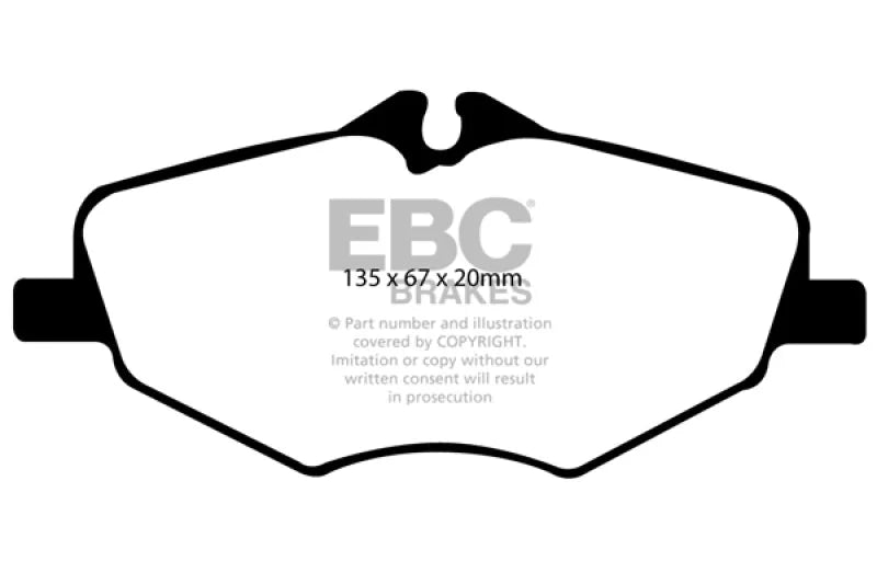 EBC 06-09 Mercedes-Benz E320 3.0 TD Yellowstuff Front Brake Pads - Main Product View