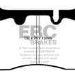 Load image into Gallery viewer, EBC 06-09 Volkswagen Touareg 3.6 (2 pin holes at top of backplate) Ultimax2 Front Brake Pads - Side View