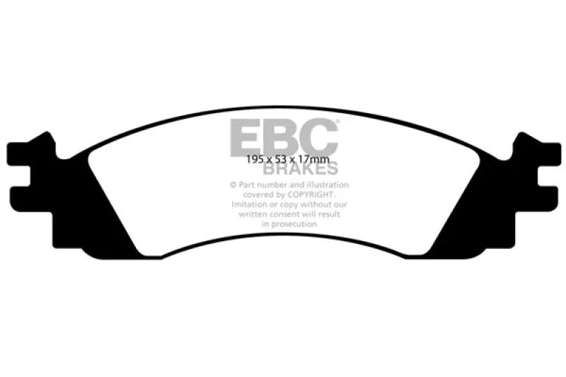 EBC 06-10 Ford Explorer 4.0 2WD Greenstuff Front Brake Pads - Main Product View
