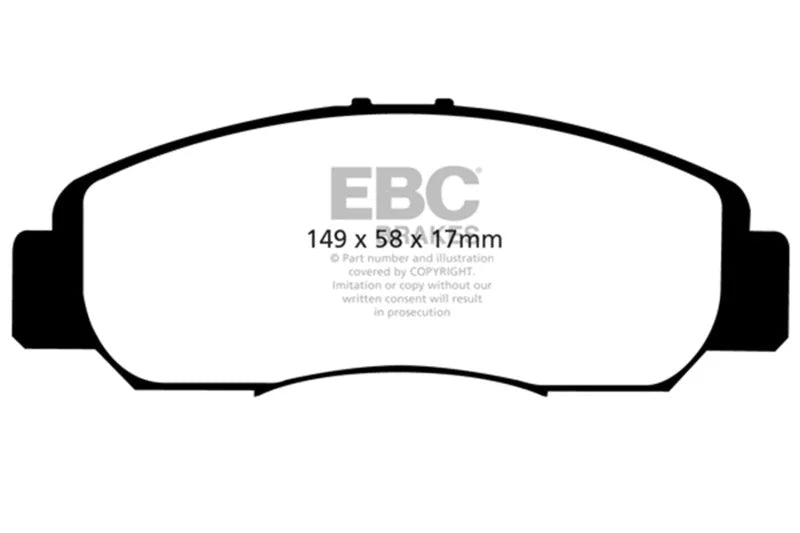 EBC 06-11 Acura CSX (Canada) 2.0 Ultimax2 Front Brake Pads - Main Product View
